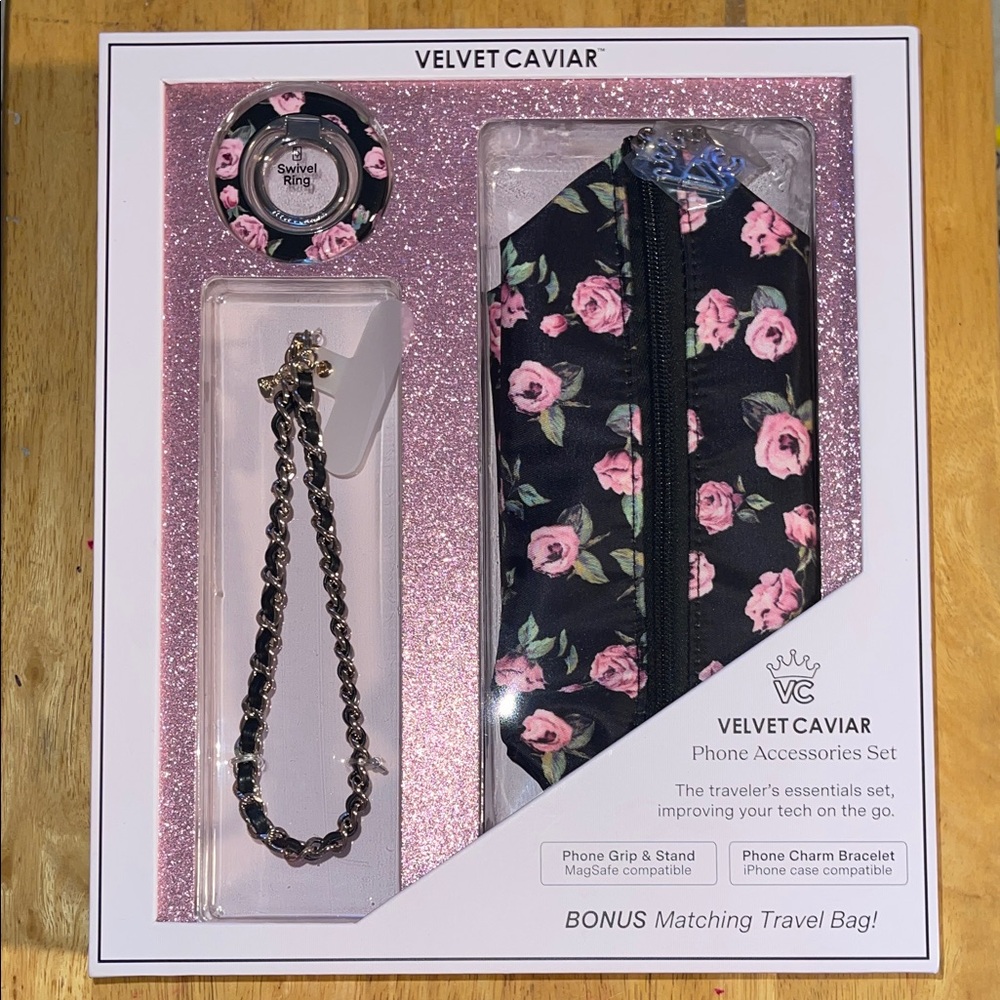 Velvet Caviar Pink Floral Phone Case Set